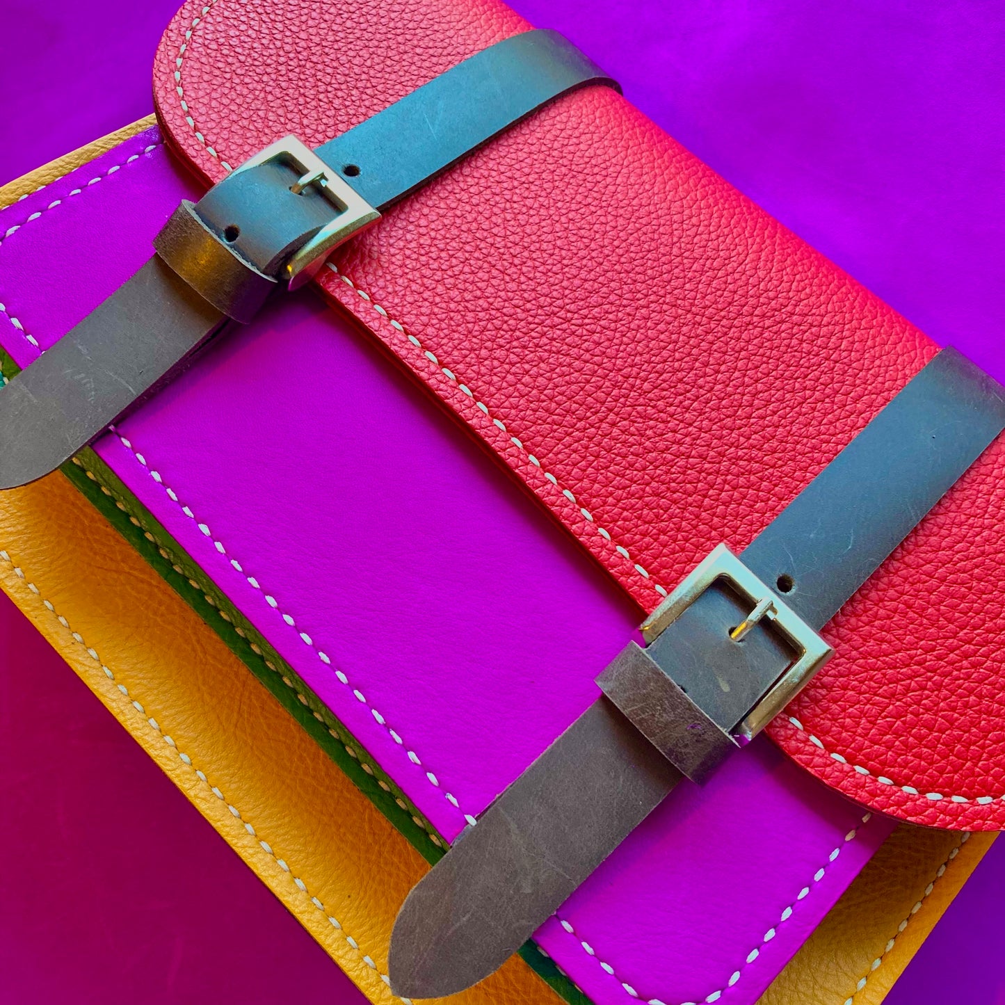 PDF leather bag pattern and instruction manual for DIY Maxine satchel sling bag