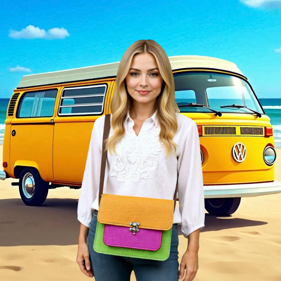 PDF leather bag pattern and instruction manual for DIY Bella-Jane sling bag