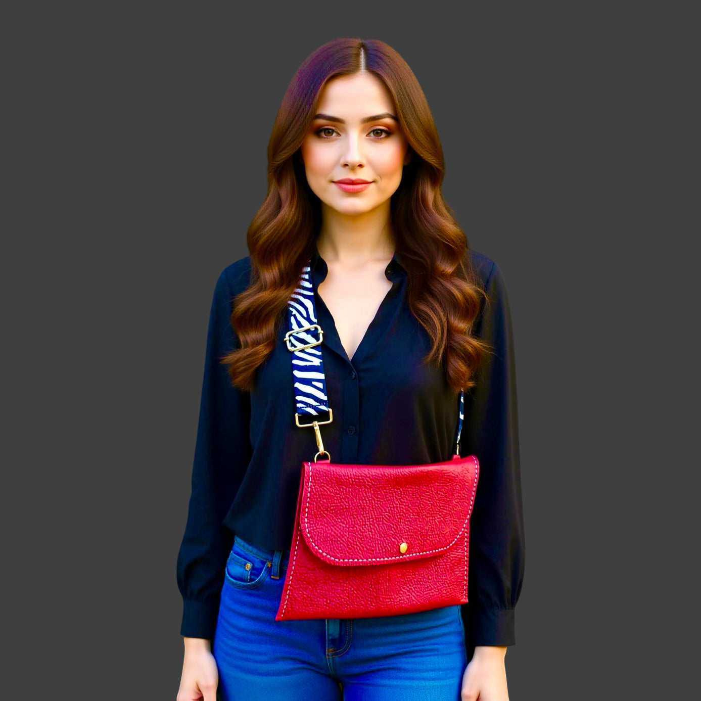 PDF leather bag pattern and instruction manual for DIY Jess sling bag