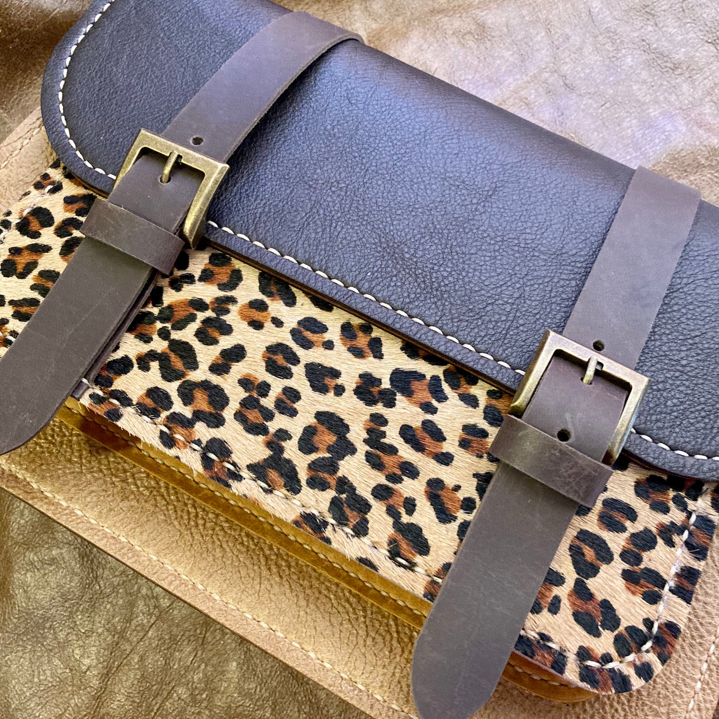 PDF leather bag pattern and instruction manual for DIY Maxine satchel sling bag
