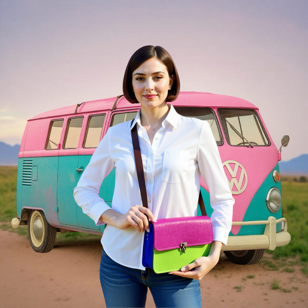 PDF leather bag pattern and instruction manual for DIY Annabel sling bag