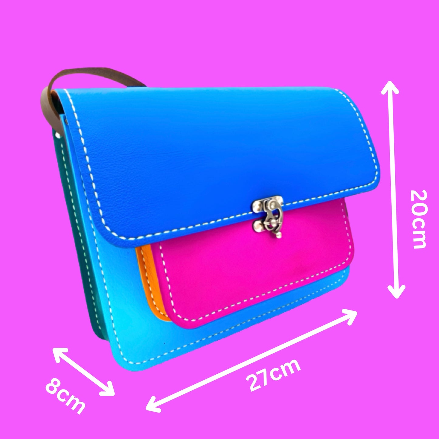 PDF leather bag pattern and instruction manual for DIY Bella-Jane sling bag