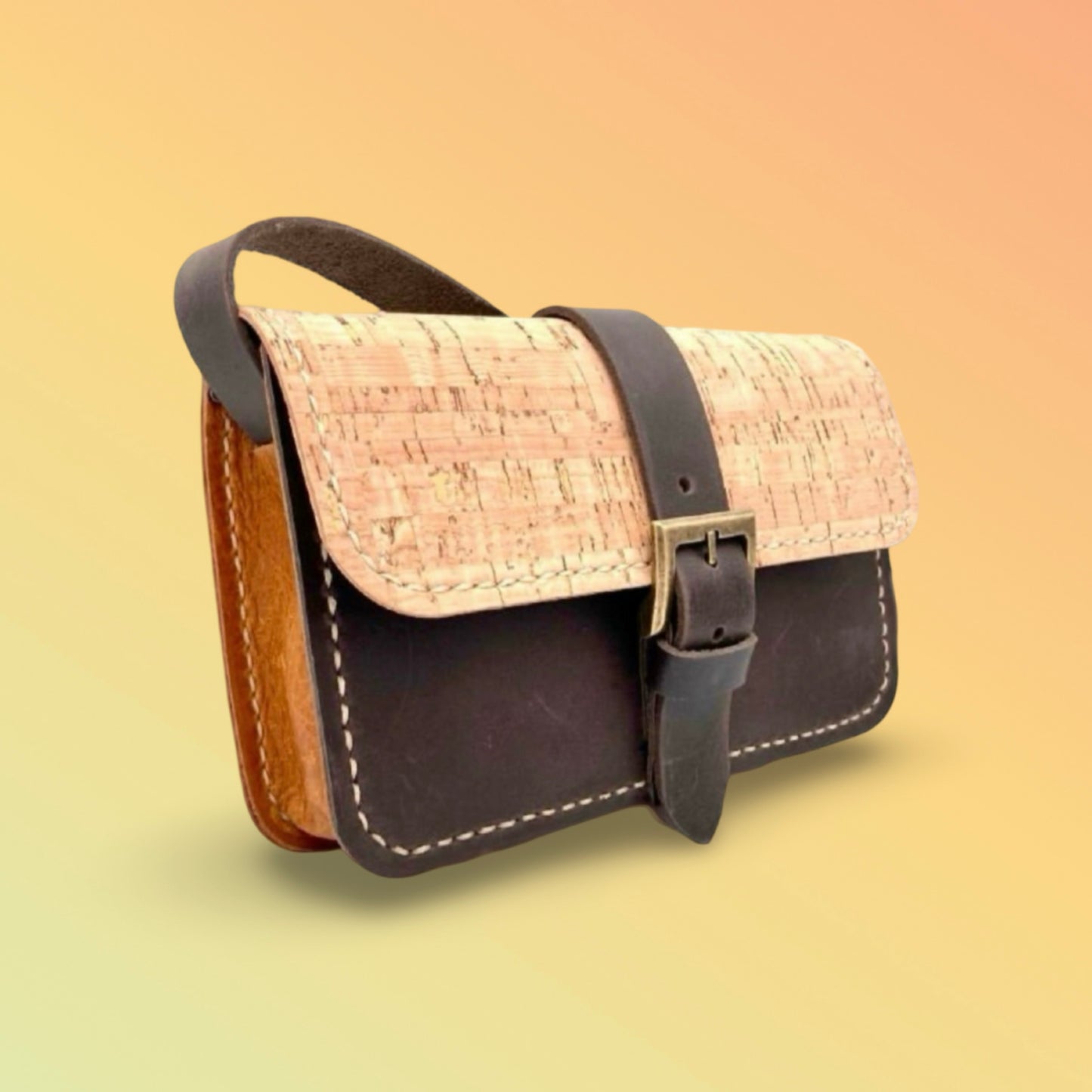 PDF leather bag pattern and instruction manual for DIY Milly mini satchel sling bag
