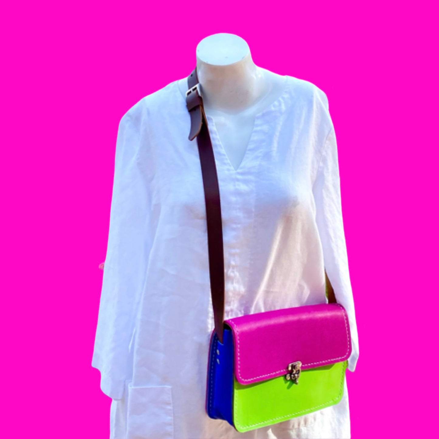 PDF leather bag pattern and instruction manual for DIY Annabel sling bag