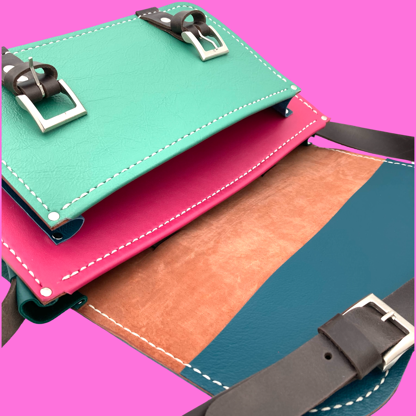 PDF leather bag pattern and instruction manual for DIY Maxine satchel sling bag