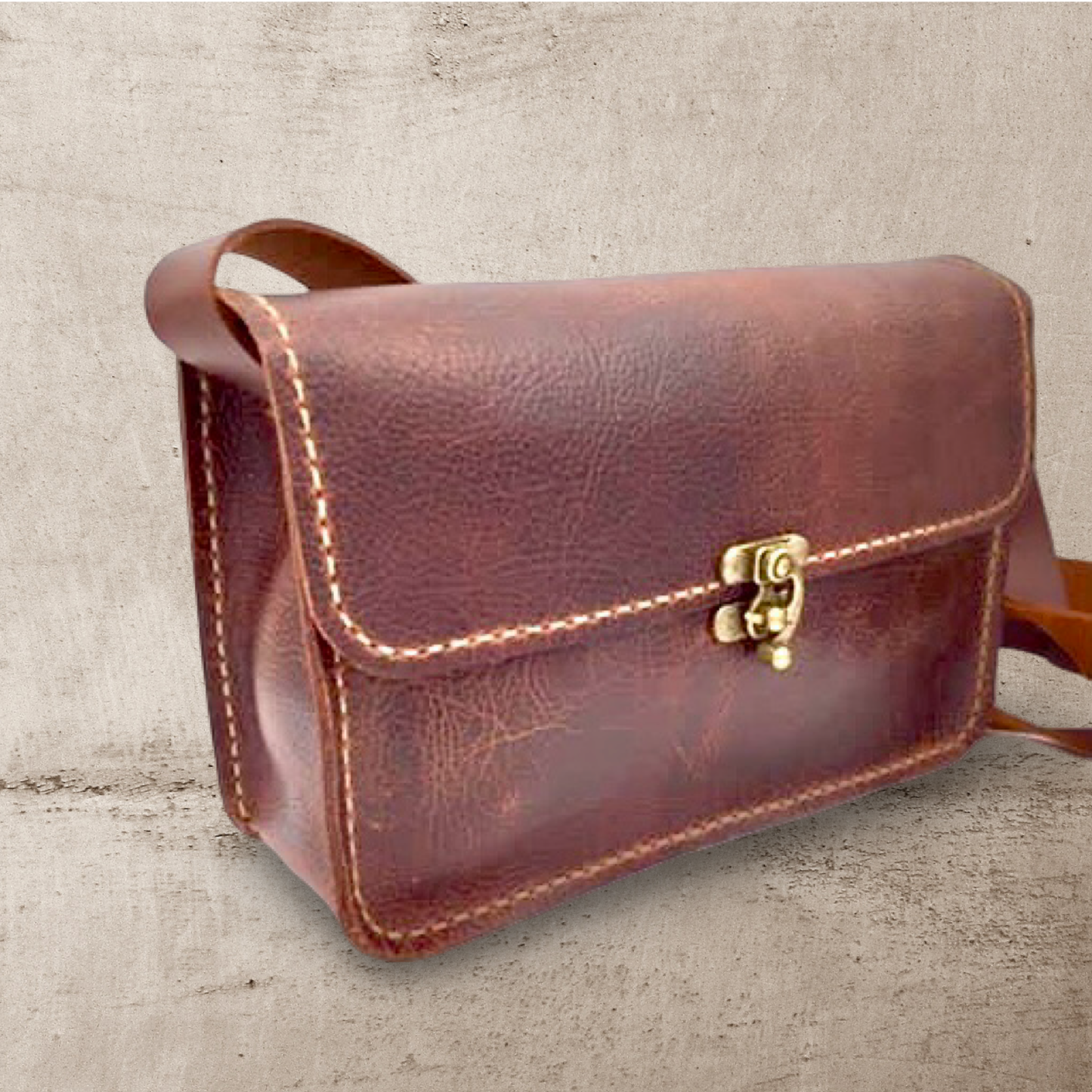 PDF leather bag pattern and instruction manual for DIY Annabel sling bag